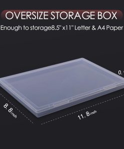 Alternative view of 6 Pack Photo Storage Box. Fits 8 x 10 Photo. Large Plastic Scrapbook Paper Storage with Snap-Tight Latch. Clear Photo Organizer for Protecting Photo. Craft. Scrapbook. Office Supply. A4 File