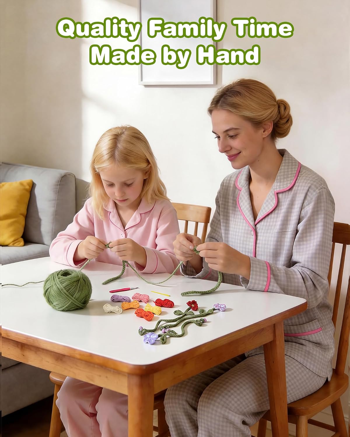 WaldyWop Crochet Kit for Beginners - 8 Flower Bookmarks Knitting Kit w/Step-by-Step Video Tutorials & Soft Yarn. Hook - Wobbles DIY Art Craft Kit for Adults. Birthday Gifts for Women Teen - Image 6