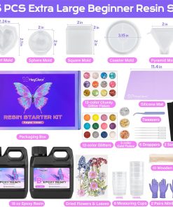 Alternative view of HeyClear Epoxy Resin Kit with Molds for Beginners -18 oz Super Clear and Hard Resina Complete Craft Supplies Set for Starter Casting Arts Crafts for Adults. DIY Creation Gifts